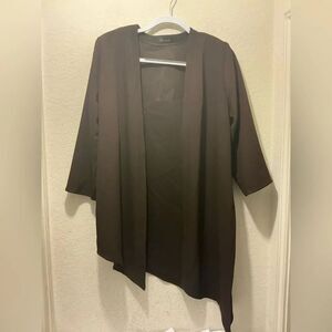 NWOT Allie Coosh open front tunic brown asymmetrical oversized